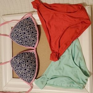 Assorted swimwear: Malibu top, Massimo & Gossip bottoms